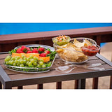 6-Piece Acrylic Serving Set Chip & Dip Salad Fruit Bowl Serving Tray Party Pack