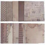 PICKME's D.I.Y Vintage Scrapbook Kits for Adults & Kids, Hardcover Fold-Out Scrapbook Album Including Stationery Set with Gold Embossed Stickers, Ribbons & Journaling Supplies. (8.5" x 6", 75Pc)