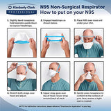 Kimberly-Clark PROFESSIONAL N95 Pouch Respirator (53358), NIOSH-Approved, Made in U.S.A., Regular Size, 50 Respirators/Bag, White