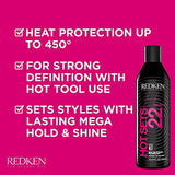 Redken Hot Sets 22 Thermal Setting Mist | For All Hair Types | Protects Against Heat Damage | Refill Size | 16.9 Fl Oz