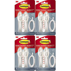 3M 17304 Command Cord Bundlers 4 Pack (8 Bundlers)