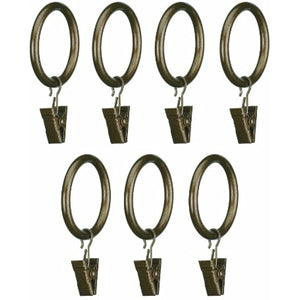 Umbra Clip Large Drapery Ring, Bronze, Set of 7