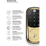 Yale Real Living Keyless Touchscreen Deadbolt in Polished Brass (Standalone) (YRD220-NR-605)