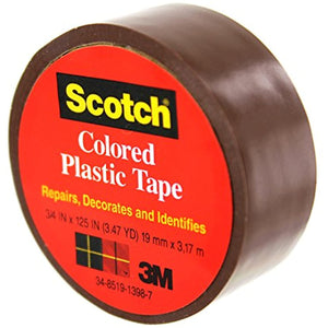 3M 190BN 3/4" X 125" Scotch Brown Plastic Tape