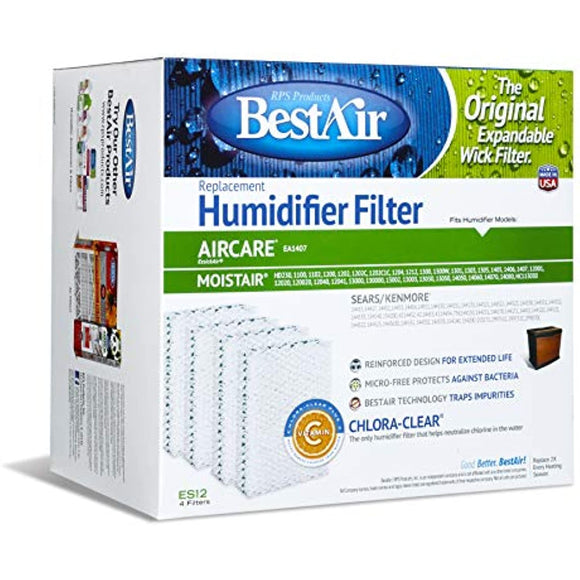 BestAir ES12-2 Extended Life Humidifier Replacement Paper Wick Humidifier