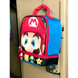 SUPER MARIO Brothers Dual Compartment Soft Lunch Box, Blue/Red Toy, Multicolor, One Size