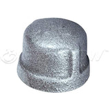 Supply Giant HNDQ0212 2-1/2" Galvanized Malleable Iron Pipe Cap for 150 lb Applications, with Female Thread, 2-1/2 in