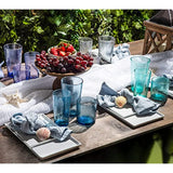 Coastal Color Everyday Drinking Glasses Set of 12 Drinkware Kitchen Glasses for Cocktail, Ice Coffee, Beer, Iced Tea, Wine, Whiskey, Water, Tall Highball Glass Cups, Juice Glasses, Rock Drinking Glass