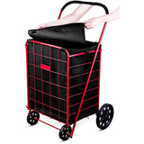 Shopping Cart Liner - 18" X 15" X 24" - Square Bottom Fits Snugly Into a Standard Shopping Cart. Cover and Adjustable Straps for Easy and Secure Attachment. Made from Waterproof Material, Black