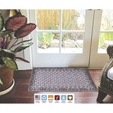 Apache Mills Textures Iron Lattice Entrance Mat, Walnut, 18-Inch By 30-Inch