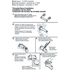 Kohler GP85555-CP SPOUT,IPS Diverter Bath, Polished Chrome