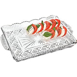 Crystal Rectangular Elegant Serving Tray, For Whiskey Decanter,candle Sticks,vanity set, and Serving