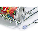 Stackable Can Rack Organizer, Storage for 36 cans - Great for the Pantry Shelf, Kitchen Cabinet or Counter-top. Stack Another Set on Top to Double Your Storage Capacity. (Chrome Finish), Standart