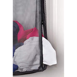 Store&Score Over The Door Hanging Kids Fun LED Race Car Light-Up Collapsible Mesh Laundry Hamper, Toy Chest, Metal Hooks Included