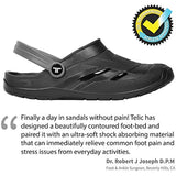 Telic Unisex Dream Clog - Slip-Resistant Comfort Sandal, Midnight Black/Gray, 13 Women/12 Men