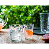 Drinking Glasses Set of 18 Clear Glass Cups - 6 Highball Glasses 17oz, 6 Rocks Glasses 13oz, 6 DOF Glasses 7oz, Bubble Design Glassware Set for Water, Juice, Wine, Cocktails, & Beer Glasses.