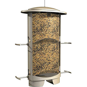 More Birds X-1 Squirrel-Proof Bird Feeder with 4.2-Pound Bird Seed Capacity and Four Feeding Ports