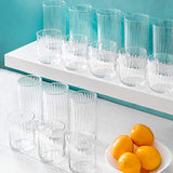 Tacoma 16-Piece Assorted Glass Tumbler Set