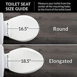 Mayfair 15EC 000 Removable Soft Toilet Seat that will Never Loosen, ROUND - Premium Hinge, White