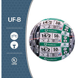 Southwire 13054222 14/2WG UF Wire 50-Foot