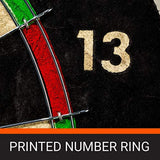 Franklin Sports Bristle Dart Board - Professional Steel Wire Dartboard - Regulation Sized 18" Inch Steel Tip Darts Board - Self Healing Sisal Dartboard for Adults