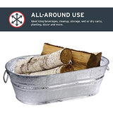 Behrens Hot Dipped Galvanized Steel Oval PlanterTub 16-Gallon