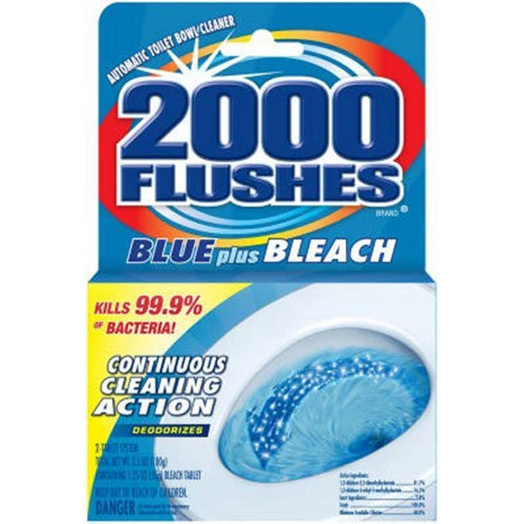 2000 FLUSHES-20801 Blue Plus Bleach Automatic Toilet Bowl Cleaner, 3.5 OZ ( Pack