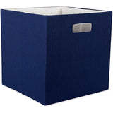 DII Poly-Cube Storage Collection Hard Sided, Collapsible Solid, Large, Nautical Blue