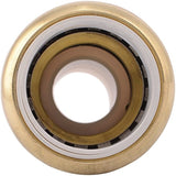 SharkBite 3/4 Inch CTS x 3/4 Inch PVC Transition Coupling, Push to Connect Brass Plumbing Fitting, PEX Pipe, Copper, CPVC, PE-RT, HDPE, UIP4016A