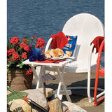 Adams Quik Fold Side Table Wht