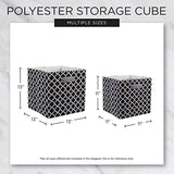 DII Poly-Cube Storage Collection Hard Sided, Collapsible Solid, Large, Nautical Blue