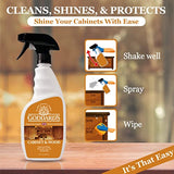 Goddard’s Cabinet Makers Wax Cleaning Spray – Wood Cleaner & Furniture Polish to Shine & Protect – Wood Cleaner Spray w/Bee Wax & Lemon Oil for Furniture – Non-Abrasive Wood Polish (23 oz)