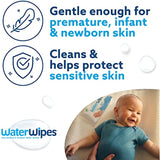 WaterWipes Biodegradable Original Baby Wipes, 99.9% Water Based Wipes, Unscented & Hypoallergenic for Sensitive Skin, 60 Count (Pack of 12) - Packaging May Vary