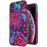 Speck Products Presidio Inked iPhone Xs/iPhone X Case, Hyperbloom/Lipstick Pink