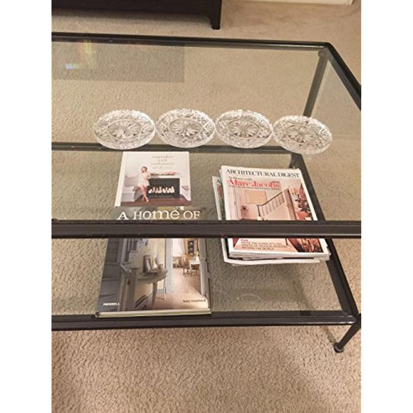 Amazing Drink Crystal Coaster Set (4pc), Sleek Modern Crystal Design. Prevents Furniture Damage, Absorbs Spills and Condensation