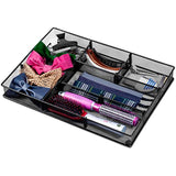Custom Drawer Organizer Tray – 20 Adjustable Metal Mesh Dividers to Create Custom Storage Sections. Easily Organize Office Desk Supplies and Accessories. Perfect Home or Office Drawer Tray. (Black)