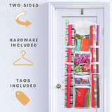 40 Inch Gift Wrapping Organizer Storage for Closet & Over the Door Hanging Gift Wrap Organizer