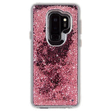 Case-Mate - Samsung Galaxy S9+ Case - WATERFALL - Cascading Liquid Glitter - Protective Design - Rose Gold