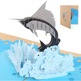 Handmade 3D Pop Up Cards - Marlin Handmade Pop Up Greeting Card for Your Loved Ones, Wedding Anniversary Card for Couple, Valentine Day, Happy Birthday Cards