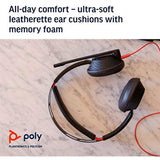 Plantronics - Blackwire C5220 - Wired, Dual-Ear (Stereo) Headset with Boom Mic - USB-A, 3.5 mm to connect to your PC, Mac, Tablet and/or Cell Phone
