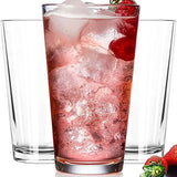 Drinking Glasses - Set of 10 - Highball Glass Cups 16oz. - Dishwasher Safe