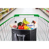Reusable Shopping Cube Grocery Bag - These Sturdy Tote Bags will Keep your Car Trunk Groceries in Place. Long Handles to Carry in Hand or Over Shoulder. Folds Flat for Convenient Storage. (Set of 4)