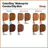 Revlon ColorStay Liquid Foundation Makeup for Combination/Oily Skin SPF 15, Longwear Medium-Full Coverage with Matte Finish, Cappuccino (410), 1.0 oz