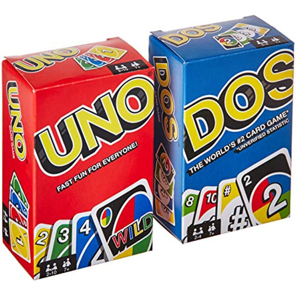 Mattel Uno Dos Card Game Combo - Both Games