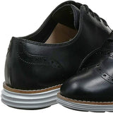 Cole Haan mens Original Grand Wingtip Oxford, Black Leather/White, 14 US