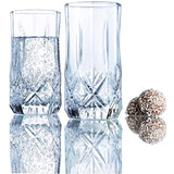 Elegant Highball Glasses {Set Of 12} Clear Heavy Base Tall Bar Glass, {16-oz} Drinking Glasses for Water, Juice, Beer, Wine, and Cocktails