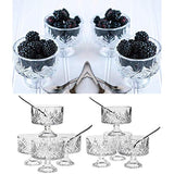 Crystal Dessert Bowls 16-Pc Trifle Tasting Set, Dessert, Ice Cream, Fruit Bowls
