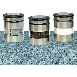 Le'raze Airtight Food Storage Container for Kitchen Counter with Window, [Set of 3] Canister Set Ideal for Flour Tea, Sugar, Coffee, Candy, Cookie Jar.