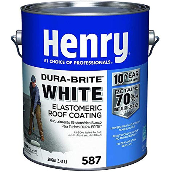 Henry Dura-Bright Smooth White Elastomeric Roof Coating 0.9 gal.