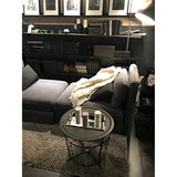 Elegant Silver Mirror Tray - with Chrome Edging and Handles - Rectangle Vanity Tray - Ideal for Ottoman, Coffee Table, Perfume Set, Living Room, Dining Room, Whiskey Decanter Set. 16 x 10 Inches